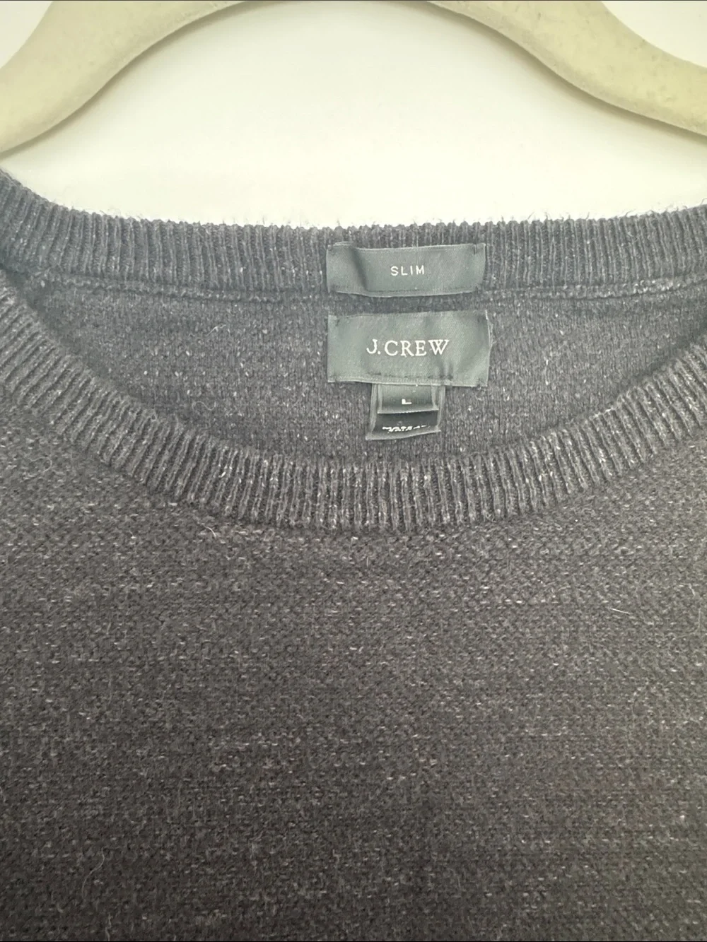 J. Crew Men's Black Crewneck Pullover Sweater